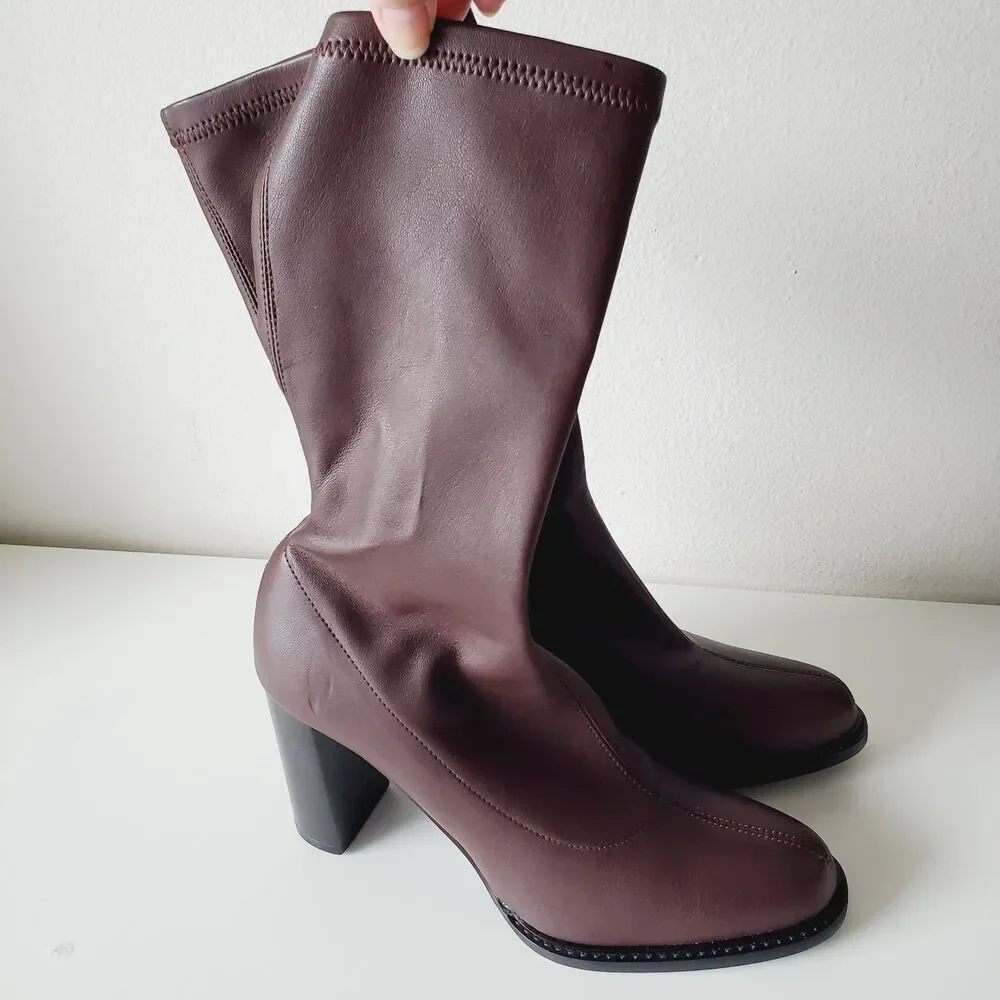 Stella McCartney Palmer faux stretch-leather sock boots Vegan Leather GUC - Picture 9 of 16
